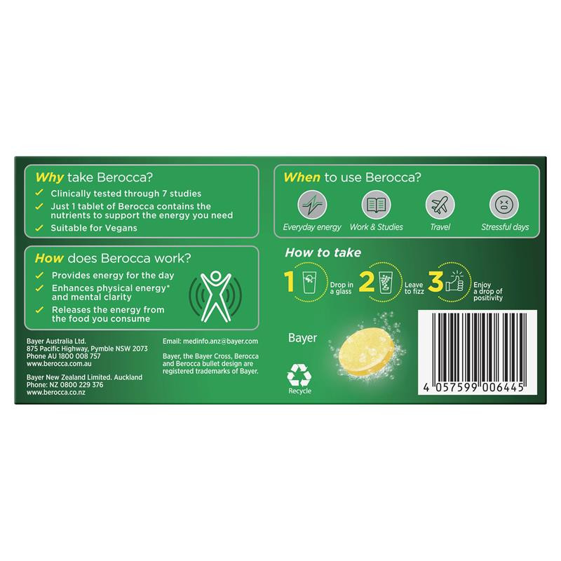 berocca energy vitamin b & c orange and mango flavour 30 pack