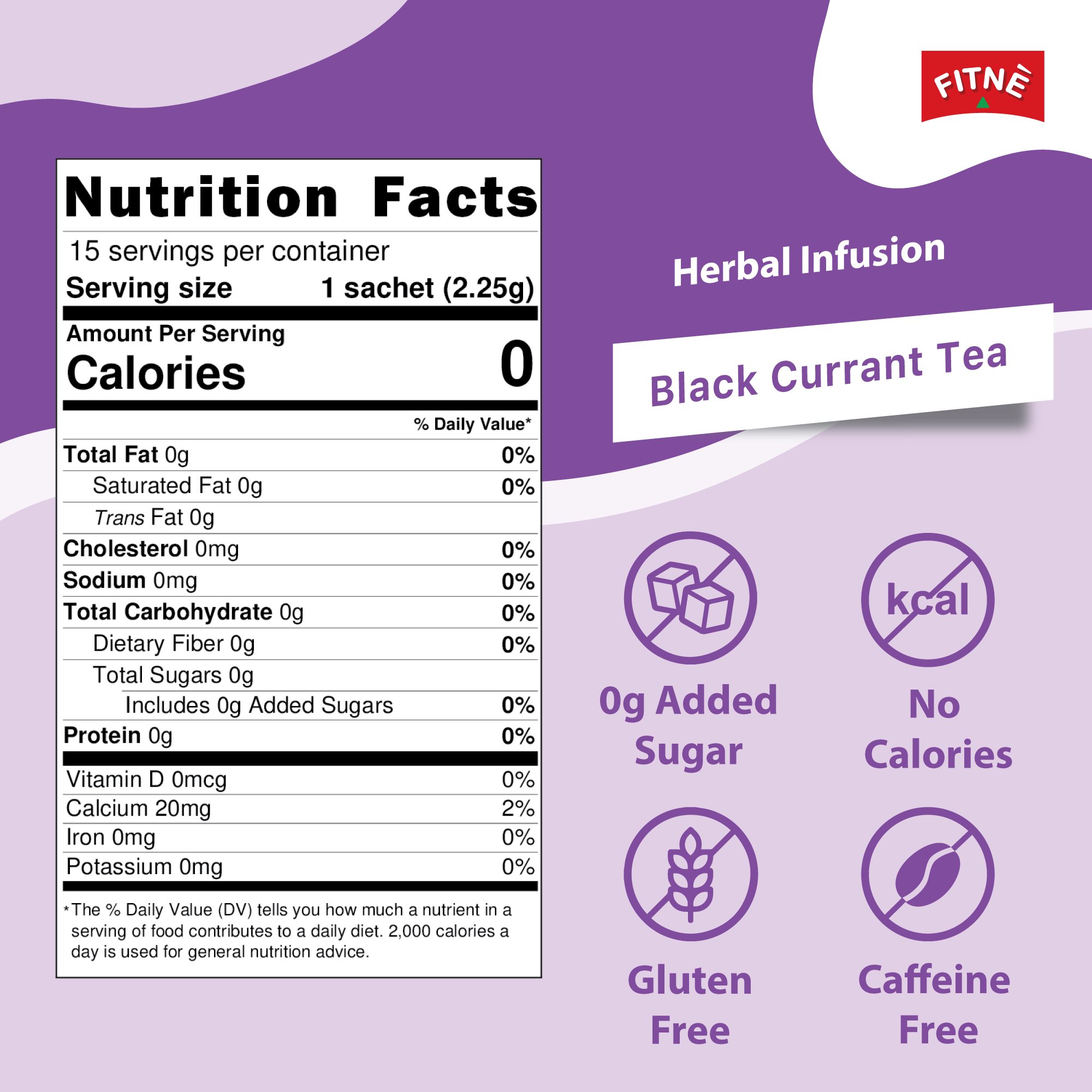 fitne herbal infusion black currant 15g