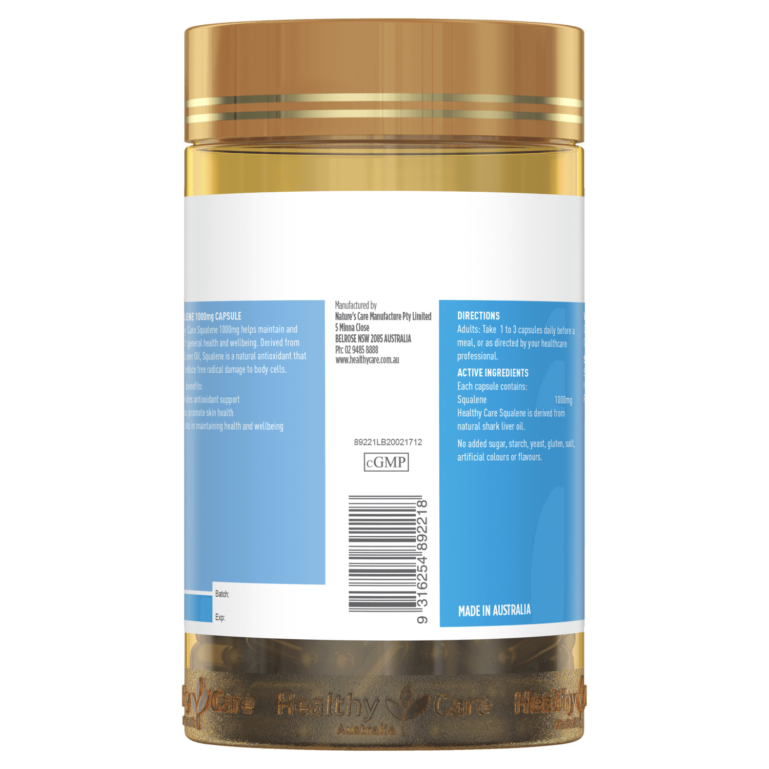 healthy care squalene 1000mg 200c