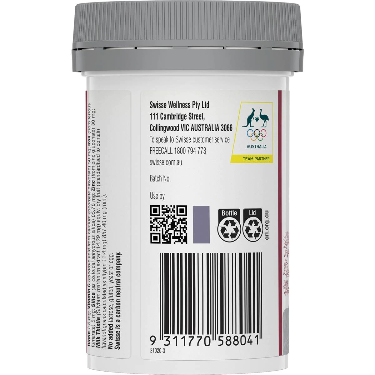 swisse hair skin nail 60t