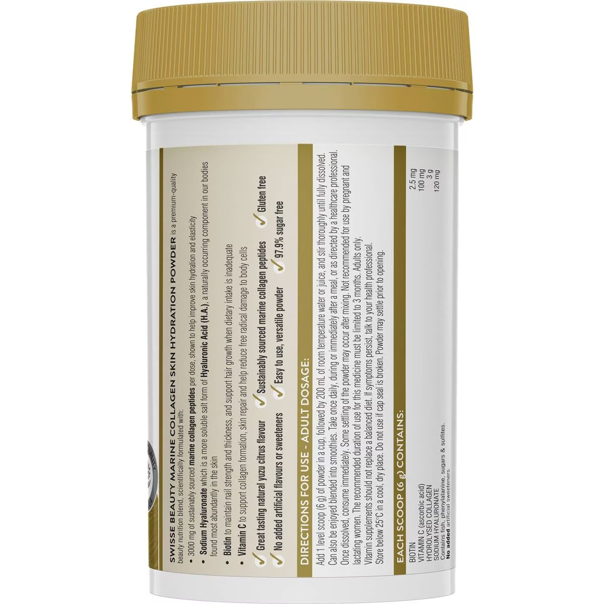 swisse marine collagen skin hydration powder 120g